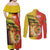 Senegal Independence Day Couples Matching Off Shoulder Maxi Dress and Long Sleeve Button Shirt Lion With Baobab