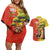 Senegal Independence Day Couples Matching Off Shoulder Short Dress and Hawaiian Shirt Lion With Baobab