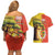 Senegal Independence Day Couples Matching Off Shoulder Short Dress and Hawaiian Shirt Lion With Baobab