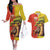 Senegal Independence Day Couples Matching Off The Shoulder Long Sleeve Dress and Hawaiian Shirt Lion With Baobab