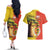 Senegal Independence Day Couples Matching Off The Shoulder Long Sleeve Dress and Hawaiian Shirt Lion With Baobab