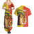 Senegal Independence Day Couples Matching Summer Maxi Dress and Hawaiian Shirt Lion With Baobab