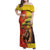 Senegal Independence Day Family Matching Off Shoulder Maxi Dress and Hawaiian Shirt Lion With Baobab