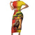 Senegal Independence Day Family Matching Short Sleeve Bodycon Dress and Hawaiian Shirt Lion With Baobab