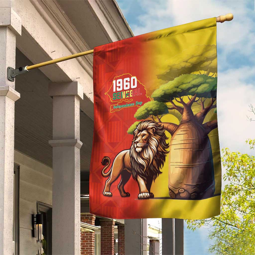 Senegal Independence Day Garden Flag Lion With Baobab