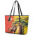 Senegal Independence Day Leather Tote Bag Lion With Baobab