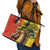 Senegal Independence Day Leather Tote Bag Lion With Baobab