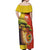 Senegal Independence Day Off Shoulder Maxi Dress Lion With Baobab