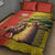 Senegal Independence Day Quilt Bed Set Lion With Baobab