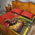 Senegal Independence Day Quilt Bed Set Lion With Baobab