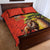 Senegal Independence Day Quilt Bed Set Lion With Baobab