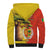 Senegal Independence Day Sherpa Hoodie Lion With Baobab