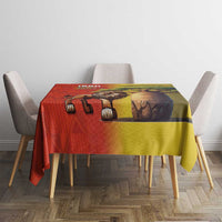 Senegal Independence Day Tablecloth Lion With Baobab
