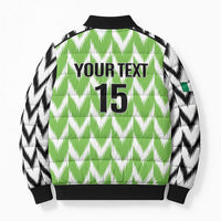 Custom Nigeria Football Bomber Puffer Jacket Super Eagles - Let’s Do It Again