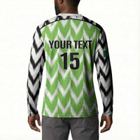 Custom Nigeria Football Button Sweatshirt Super Eagles - Let’s Do It Again