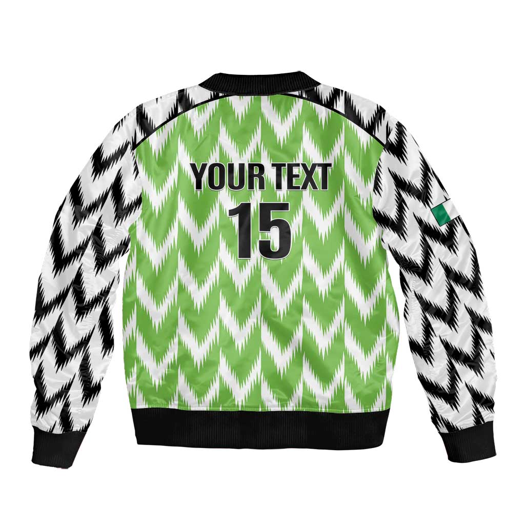 Custom Nigeria Football Bomber Jacket Go Champions Super Eagles