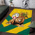 Togo Independence Day Area Rug Lion With Coat Of Arms Kente Pattern