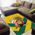 Togo Independence Day Area Rug Lion With Coat Of Arms Kente Pattern