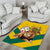 Togo Independence Day Area Rug Lion With Coat Of Arms Kente Pattern