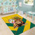 Togo Independence Day Area Rug Lion With Coat Of Arms Kente Pattern