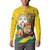 Togo Independence Day Button Sweatshirt Lion With Coat Of Arms Kente Pattern