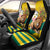 Togo Independence Day Car Seat Cover Lion With Coat Of Arms Kente Pattern