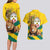 Togo Independence Day Couples Matching Long Sleeve Bodycon Dress and Hawaiian Shirt Lion With Coat Of Arms Kente Pattern