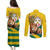 Togo Independence Day Couples Matching Puletasi and Long Sleeve Button Shirt Lion With Coat Of Arms Kente Pattern