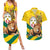 Togo Independence Day Couples Matching Summer Maxi Dress and Hawaiian Shirt Lion With Coat Of Arms Kente Pattern