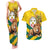 Togo Independence Day Couples Matching Tank Maxi Dress and Hawaiian Shirt Lion With Coat Of Arms Kente Pattern