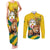 Togo Independence Day Couples Matching Tank Maxi Dress and Long Sleeve Button Shirt Lion With Coat Of Arms Kente Pattern