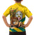 Togo Independence Day Family Matching Long Sleeve Bodycon Dress and Hawaiian Shirt Lion With Coat Of Arms Kente Pattern