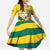 Togo Independence Day Family Matching Long Sleeve Bodycon Dress and Hawaiian Shirt Lion With Coat Of Arms Kente Pattern