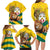 Togo Independence Day Family Matching Long Sleeve Bodycon Dress and Hawaiian Shirt Lion With Coat Of Arms Kente Pattern