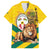 Togo Independence Day Family Matching Long Sleeve Bodycon Dress and Hawaiian Shirt Lion With Coat Of Arms Kente Pattern