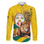 Togo Independence Day Family Matching Long Sleeve Bodycon Dress and Hawaiian Shirt Lion With Coat Of Arms Kente Pattern