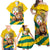 Togo Independence Day Family Matching Off Shoulder Maxi Dress and Hawaiian Shirt Lion With Coat Of Arms Kente Pattern