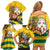 Togo Independence Day Family Matching Off Shoulder Short Dress and Hawaiian Shirt Lion With Coat Of Arms Kente Pattern