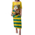 Togo Independence Day Family Matching Puletasi and Hawaiian Shirt Lion With Coat Of Arms Kente Pattern