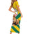 Togo Independence Day Family Matching Short Sleeve Bodycon Dress and Hawaiian Shirt Lion With Coat Of Arms Kente Pattern