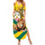 Togo Independence Day Family Matching Summer Maxi Dress and Hawaiian Shirt Lion With Coat Of Arms Kente Pattern