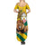 Togo Independence Day Family Matching Summer Maxi Dress and Hawaiian Shirt Lion With Coat Of Arms Kente Pattern