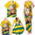 Togo Independence Day Family Matching Tank Maxi Dress and Hawaiian Shirt Lion With Coat Of Arms Kente Pattern