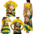 Togo Independence Day Family Matching Tank Maxi Dress and Hawaiian Shirt Lion With Coat Of Arms Kente Pattern