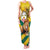 Togo Independence Day Family Matching Tank Maxi Dress and Hawaiian Shirt Lion With Coat Of Arms Kente Pattern