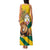 Togo Independence Day Family Matching Tank Maxi Dress and Hawaiian Shirt Lion With Coat Of Arms Kente Pattern