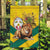 Togo Independence Day Garden Flag Lion With Coat Of Arms Kente Pattern