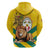 Togo Independence Day Hoodie Lion With Coat Of Arms Kente Pattern