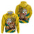 Togo Independence Day Hoodie Lion With Coat Of Arms Kente Pattern