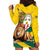 Togo Independence Day Hoodie Dress Lion With Coat Of Arms Kente Pattern